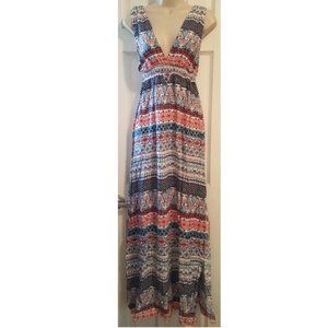 NWT Wet Seal Long Maxi Dress Slit up to Knee on one side 100% rayon Beach sz M